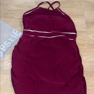 Cupshe Burgundy One Piece Swimsuit